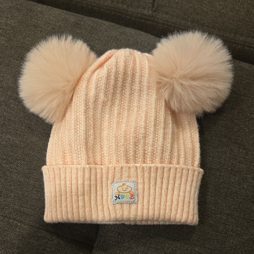 Adorable Pink Pom-Pom Beanie for Baby